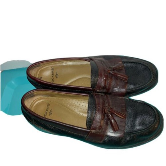 Men’s Dockers Leather Loafers with Tassels Black and Brown Two-Tone Size 11 main image 5